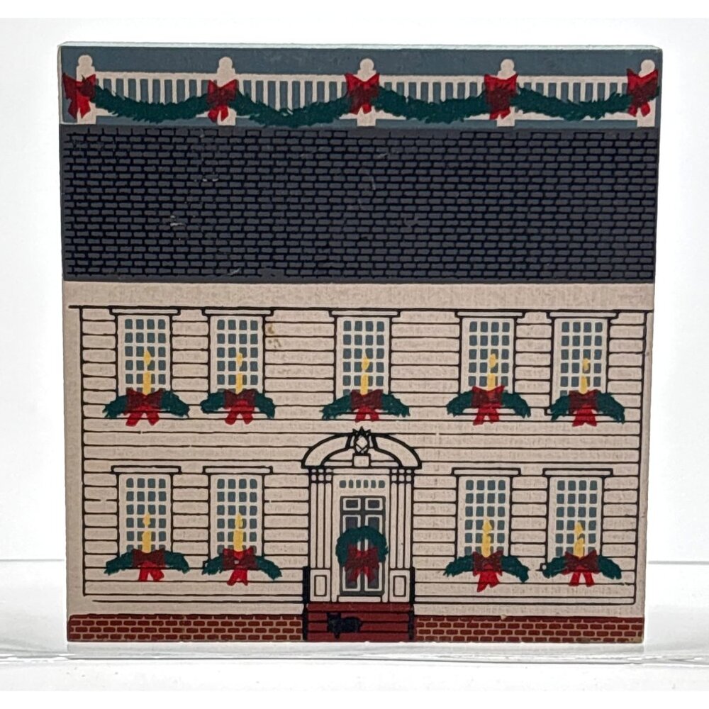 The Cats Meow New England‎ Christmas Series Hunter House 1989 Collectible Wooden